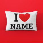 I Heart Name Pillowcase<br><div class="desc">Write your desired Name or Text on the name Section.</div>