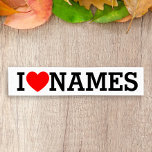 I Heart Name Short Table Runner<br><div class="desc">Write your desired Name or Text on the name Section.</div>