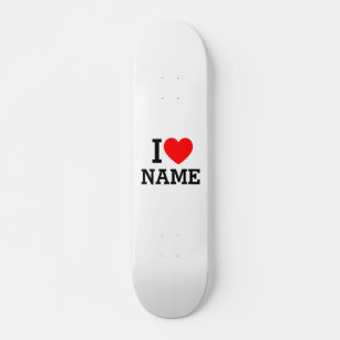 I Heart Name Skateboard