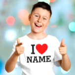 I Heart Name T-Shirt<br><div class="desc">Write your desired Name or Text on the name Section.</div>