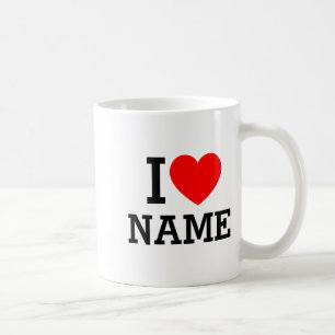 I Heart Name T Shirt Coffee Mug