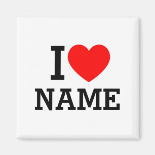 I Heart Name T Shirt Magnet