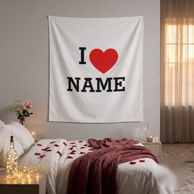 I Heart Name Tapestry (Creator Uploaded)