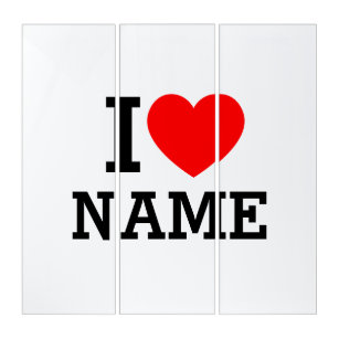 I Heart Name Triptych