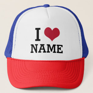 I Heart Name Trucker Hat