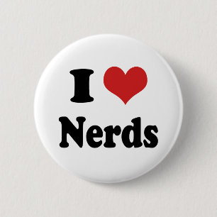 I heart Nerds 6 Cm Round Badge