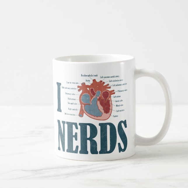 I Heart NERDS Coffee Mug (Right)