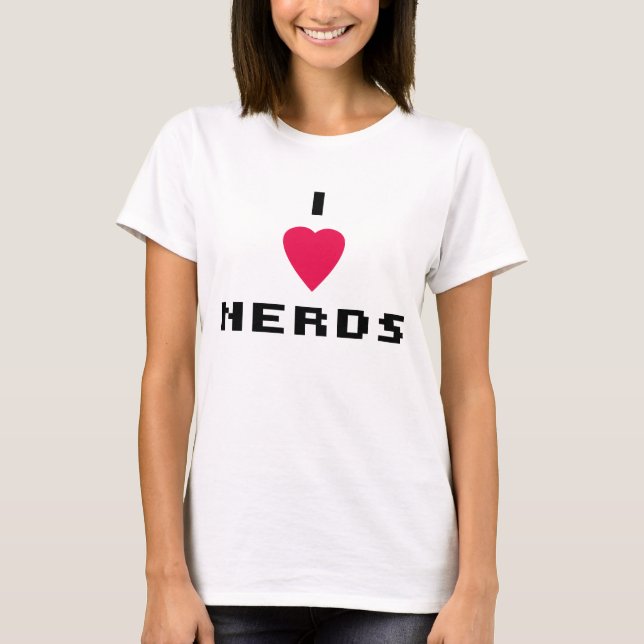 I Heart Nerds (Light Shirts) T-Shirt (Front)