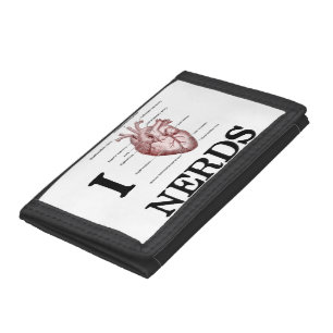 I Heart Nerds Tri-fold Wallet