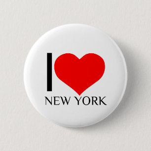 I HEART NEW YORK 6 CM ROUND BADGE