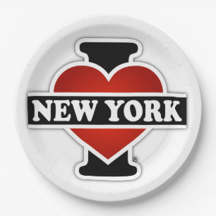 I Heart New York Paper Plate