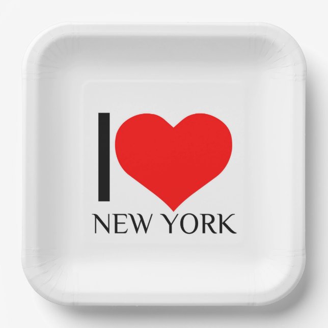 I HEART NEW YORK PAPER PLATE (Front)