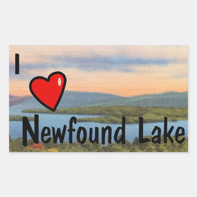 I Heart Newfound Lake Rectangular Sticker (Front)