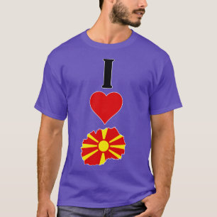 I Heart North Macedonia I Love Macedonian National T-Shirt