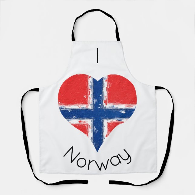 I Heart Norway Norwegian Flag Apron (Front)