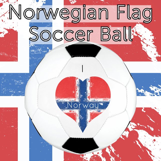 I Heart Norway Norwegian Flag Football (I heart Norway Norwegian Flag Soccer Ball)