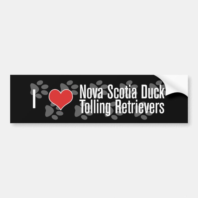 I (heart) Nova Scotia Duck Tolling Retrievers Bumper Sticker (Front)
