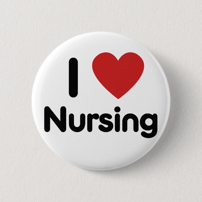 I heart Nursing 6 Cm Round Badge (Front)