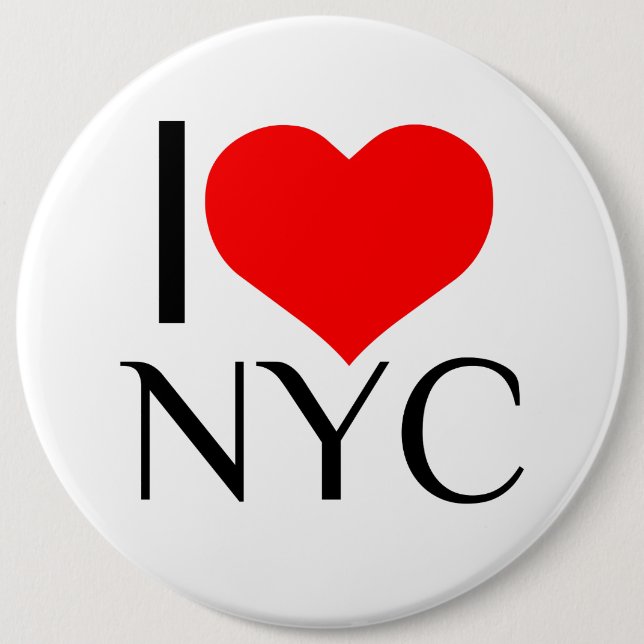 I HEART NYC 6 CM ROUND BADGE (Front)