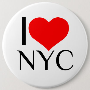 I HEART NYC 6 CM ROUND BADGE