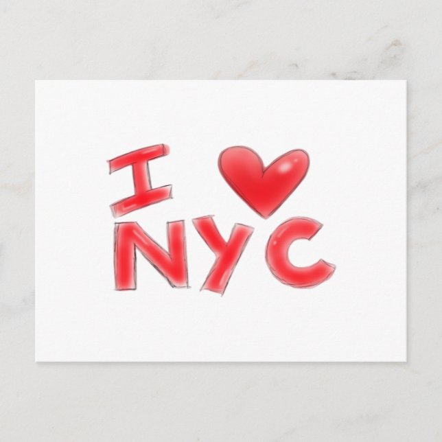 I Heart NYC Classic Postcard (Front)