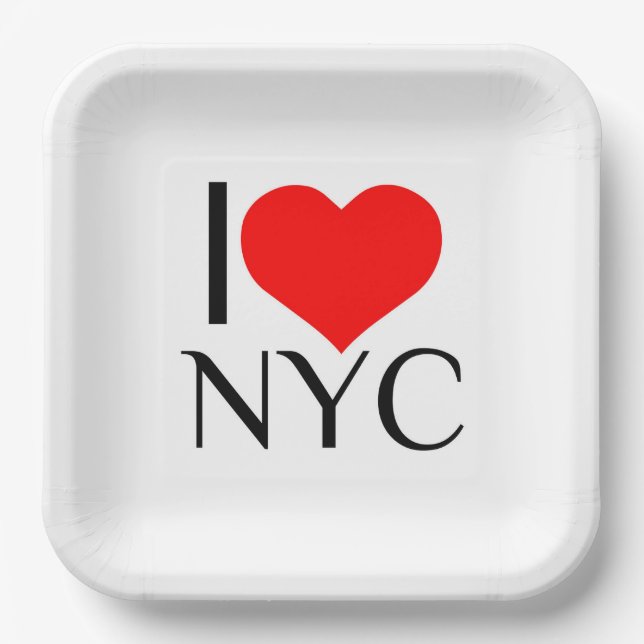 I HEART NYC PAPER PLATE (Front)