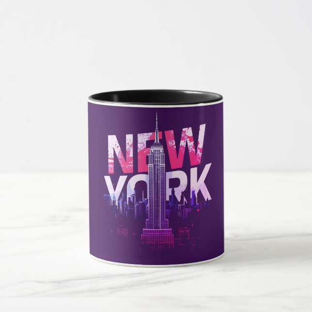 I Heart NYC" T-shirt - Casual New York City Urban  Mug (Center)