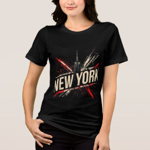 I Heart NYC" T-shirt - Casual New York City Urban Tri-Blend Shirt