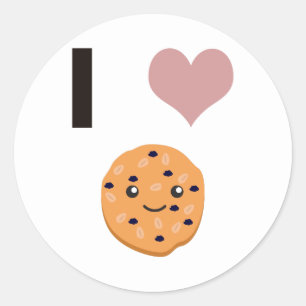 I heart Oatmeal Cookies Classic Round Sticker