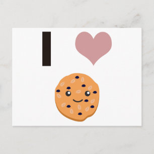 I heart Oatmeal Cookies Postcard