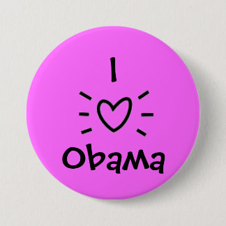 I "HEART" OBAMA! 7.5 CM ROUND BADGE