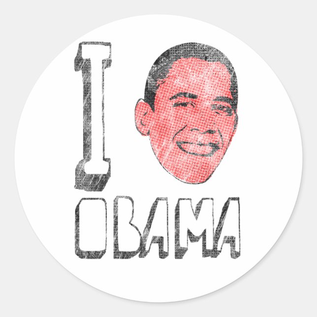 I Heart Obama Stickers (Front)