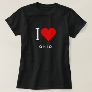 I Heart Ohio blk Womens T-Shirt