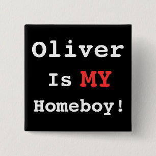 I Heart Oliver! 15 Cm Square Badge