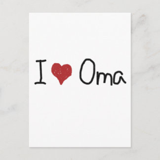 I heart Oma Postcard