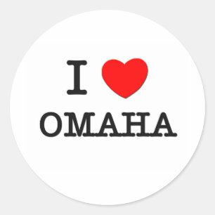 I Heart OMAHA Classic Round Sticker