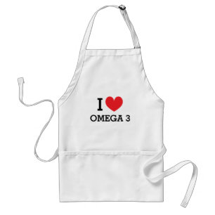 I heart Omega 3 fish oil kitchen apron