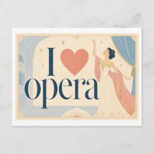 "I [Heart] Opera" Postcard
