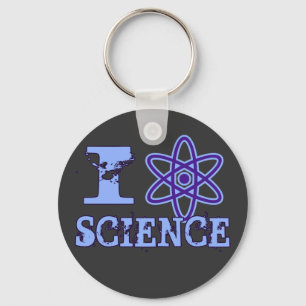 I Heart (or Atomic Symbol) Science Key Ring