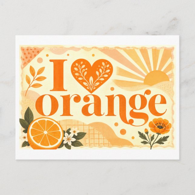 "I [Heart] Orange" Postcard (Front)