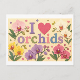 "I [Heart] Orchids" Postcard