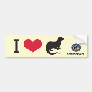 I Heart Otters Bumper Sticker