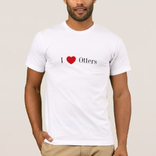 I heart Otters fitted T-Shirt