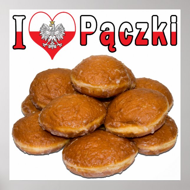 I Heart Paczki Polish Food Poster (Front)