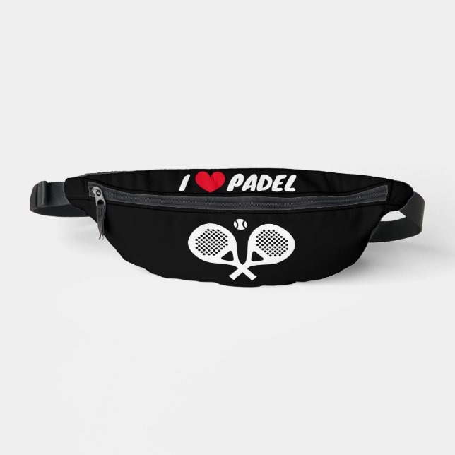 I heart Padel custom colour fanny pack bag (Front)