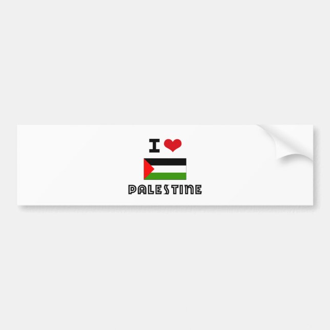 I HEART PALESTINE BUMPER STICKER (Front)