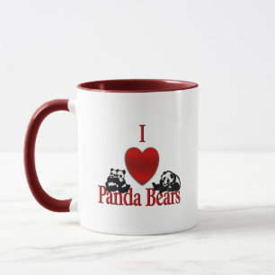 I Heart Panda Bears Mug