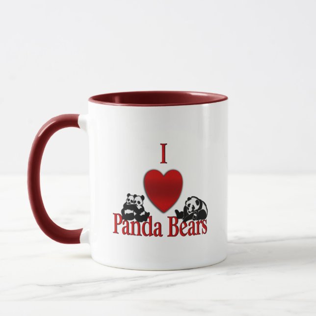 I Heart Panda Bears Mug (Left)