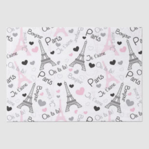 I Heart Paris Eiffel Tower Tissue Paper
