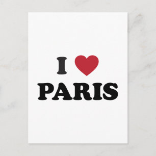 I Heart Paris France Postcard